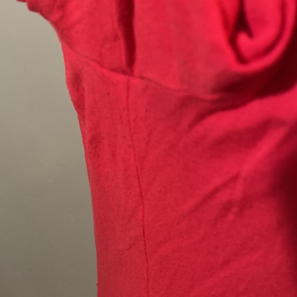 Eileen Fisher Long Sleeve Knit Tunic Top Shirttail Hem Petite Medium PM Red - Picture 7 of 12